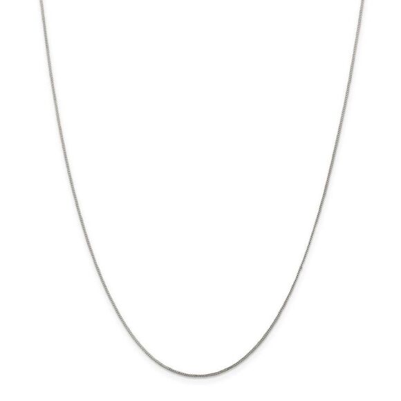 0.8mm, Sterling Silver Curb Chain Necklace, 16 Inch - Picture 3 of 8